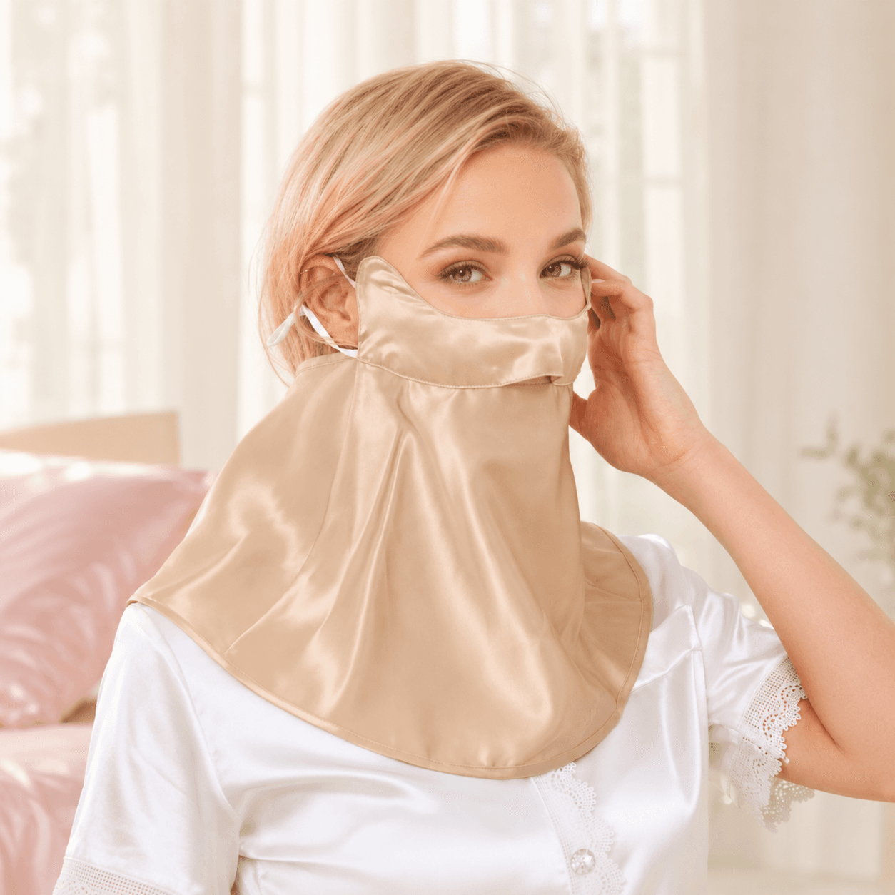 Silk Face Masks product page for private label silk buyers